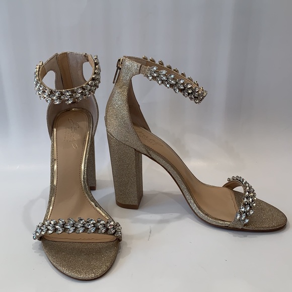 Jewel Badgley Mischka Mayra Heel - Gold Glitter - Picture 4 of 12